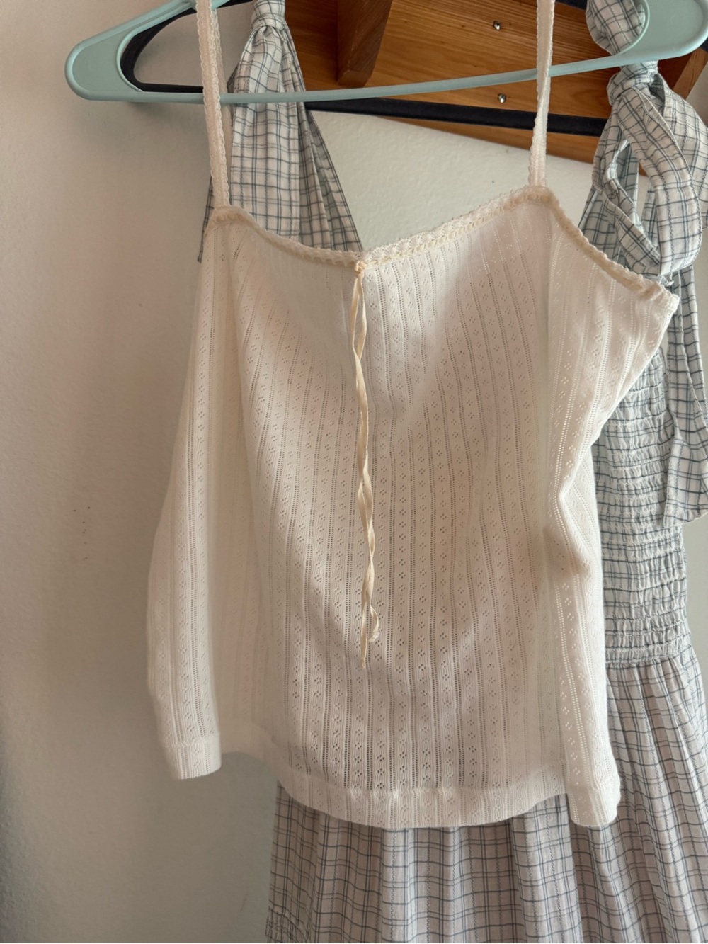 Doen Cream Eyelet Knit Camisole